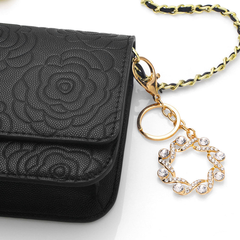 Wholesale Rhinestone Geometric Sunflower Alloy  Keychains